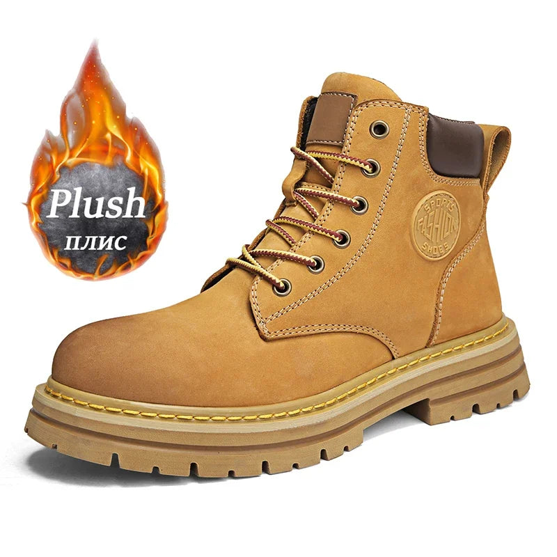 High-Quality Men’s & Women’s Lace-Up Leather High Top Boots